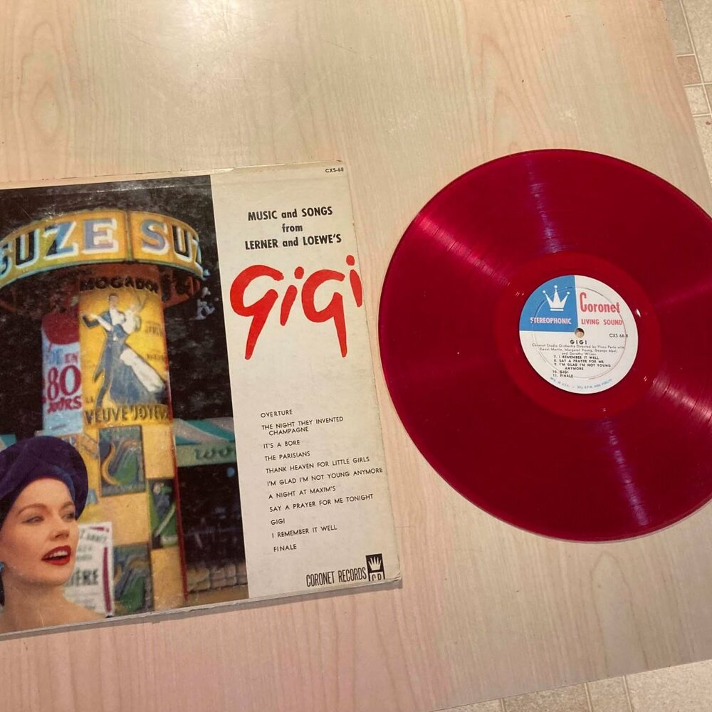 Music & Songs From Lerner And Loewe's Gigi Vinyl LP Record 1958 Coronet red viny